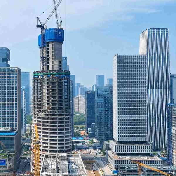 shear connector studs in skyscraper steel construction