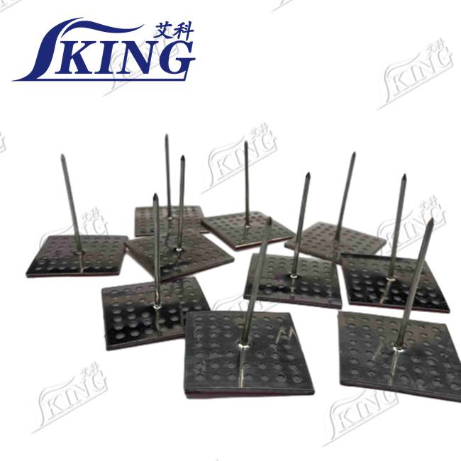 IKING stainless steel self‑adhesive insulation pins perforated square base